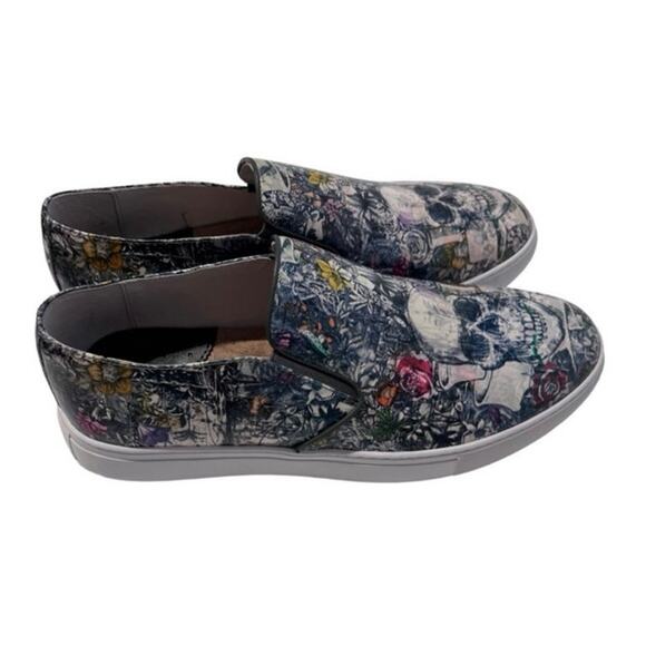Robert Graham Turney Skull Leather Low Top Sneaker Multi Size 11.5 - Picture 1 of 9